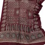 Brown : cotton Ajarakh dupatta