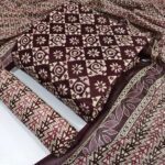 Brown - 3PIC Cotton dress Material