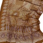 Golden yellow : cotton Ajarakh dupatta