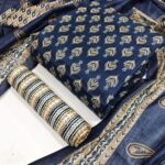 Blue - 3PIC cotton dress Material