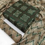 Green - 3PIC Cotton square bandhani dress Material