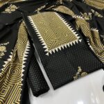 Black: Gamthi cotton Dress Material