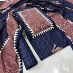 Blue : Gamthi cotton Dress Material