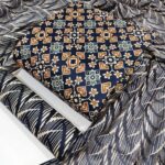 Blue- 3PIC Cotton Patola Dress Material