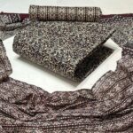 Brown : Sartin cotton Dress Material